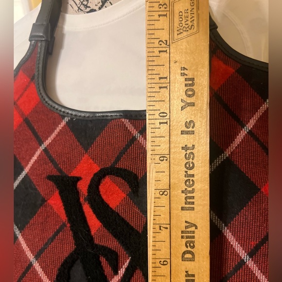 Victoria's Secret NWOT Red and Black Checkered Tote - Picture 8 of 8